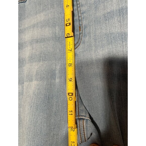 The Pioneer Woman Embroidered Floral Capri Wide-Leg Jeans 2X Frayed Hem Stretch - Picture 8 of 9